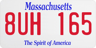 MA license plate 8UH165