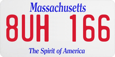 MA license plate 8UH166
