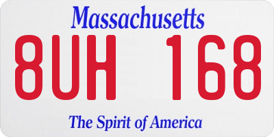 MA license plate 8UH168