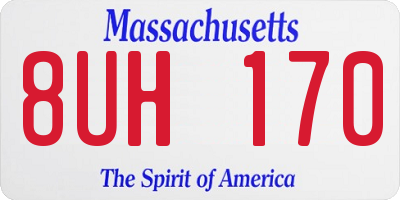 MA license plate 8UH170