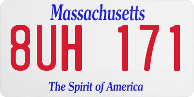 MA license plate 8UH171