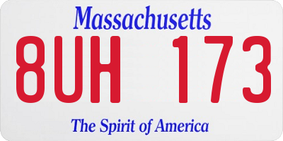 MA license plate 8UH173