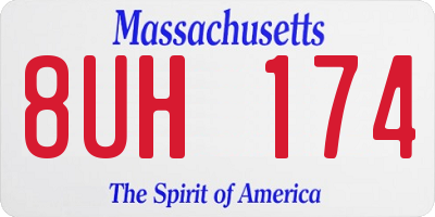 MA license plate 8UH174