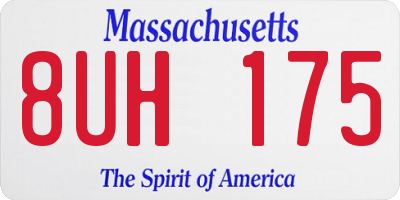 MA license plate 8UH175