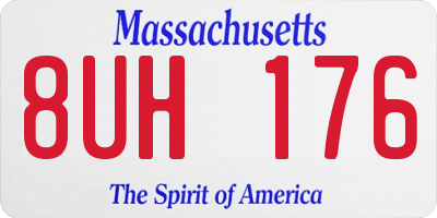 MA license plate 8UH176
