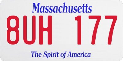 MA license plate 8UH177