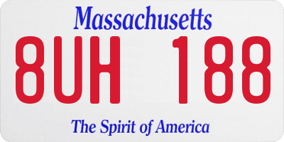 MA license plate 8UH188