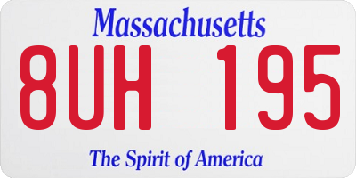 MA license plate 8UH195