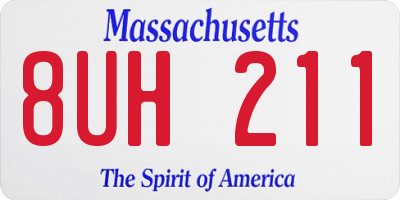 MA license plate 8UH211