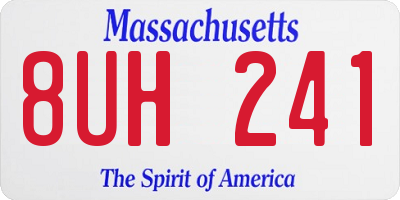 MA license plate 8UH241
