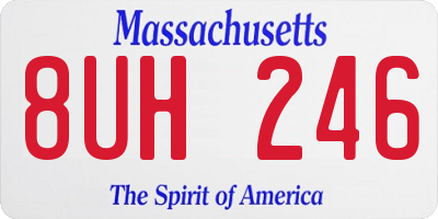 MA license plate 8UH246