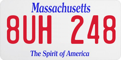 MA license plate 8UH248