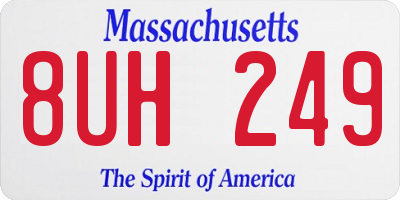 MA license plate 8UH249