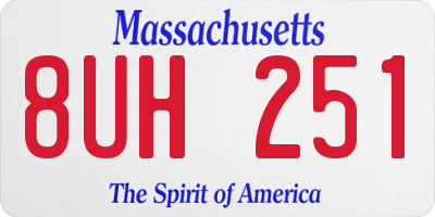 MA license plate 8UH251
