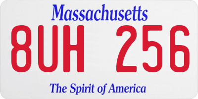 MA license plate 8UH256