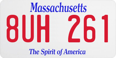 MA license plate 8UH261
