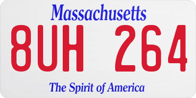 MA license plate 8UH264