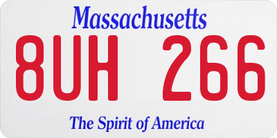 MA license plate 8UH266