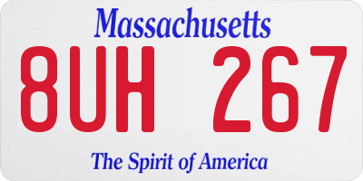 MA license plate 8UH267
