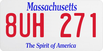 MA license plate 8UH271