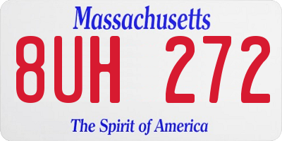 MA license plate 8UH272