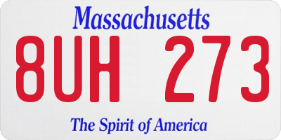 MA license plate 8UH273