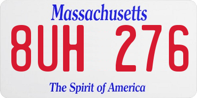 MA license plate 8UH276