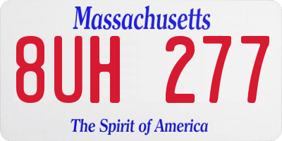 MA license plate 8UH277
