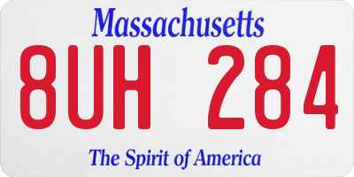 MA license plate 8UH284