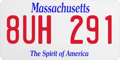 MA license plate 8UH291
