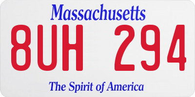 MA license plate 8UH294