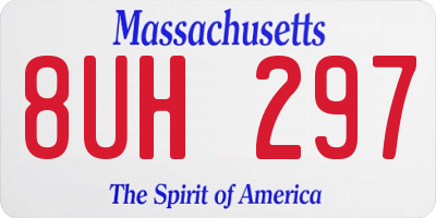 MA license plate 8UH297