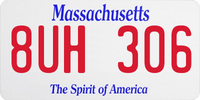 MA license plate 8UH306