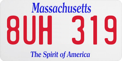 MA license plate 8UH319