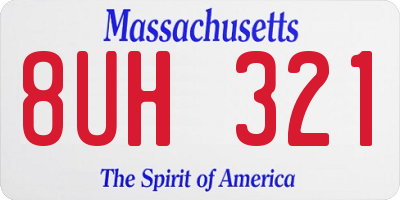 MA license plate 8UH321