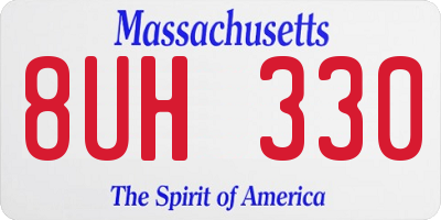 MA license plate 8UH330