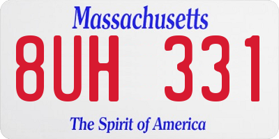 MA license plate 8UH331
