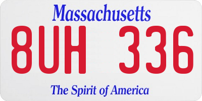 MA license plate 8UH336