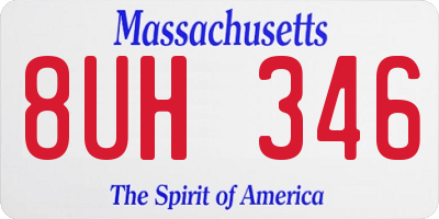 MA license plate 8UH346
