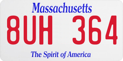MA license plate 8UH364