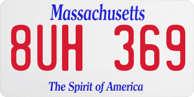 MA license plate 8UH369