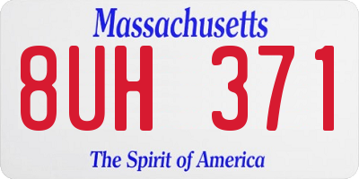 MA license plate 8UH371