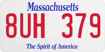 MA license plate 8UH379