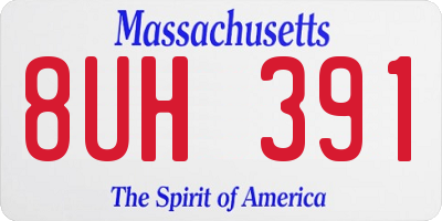 MA license plate 8UH391