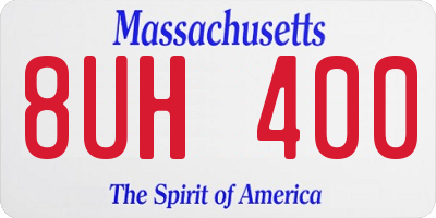 MA license plate 8UH400