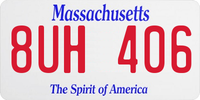 MA license plate 8UH406