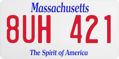 MA license plate 8UH421