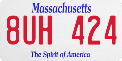 MA license plate 8UH424