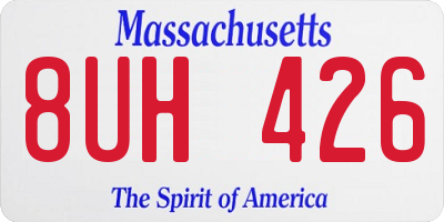 MA license plate 8UH426