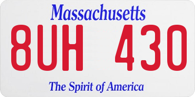 MA license plate 8UH430